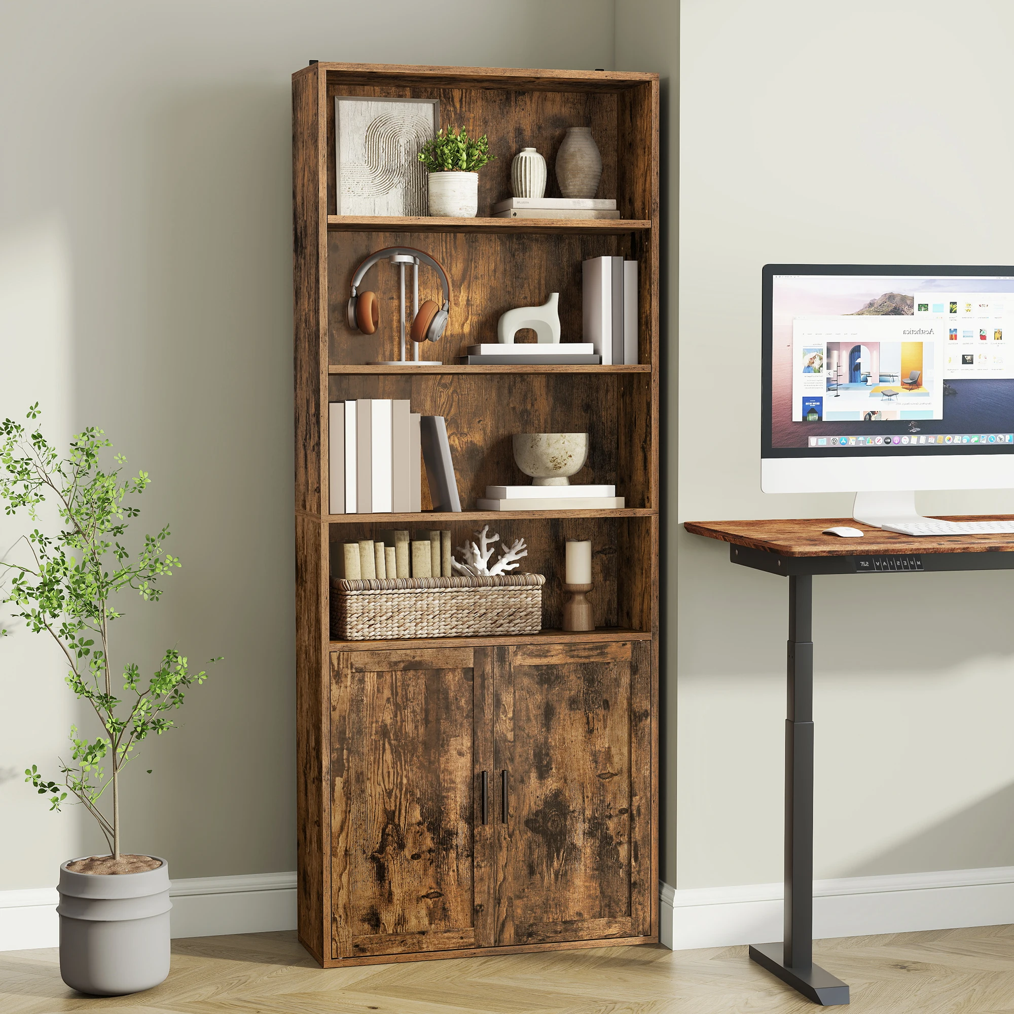 Tall Modular Bookcases with Vertical Stacking