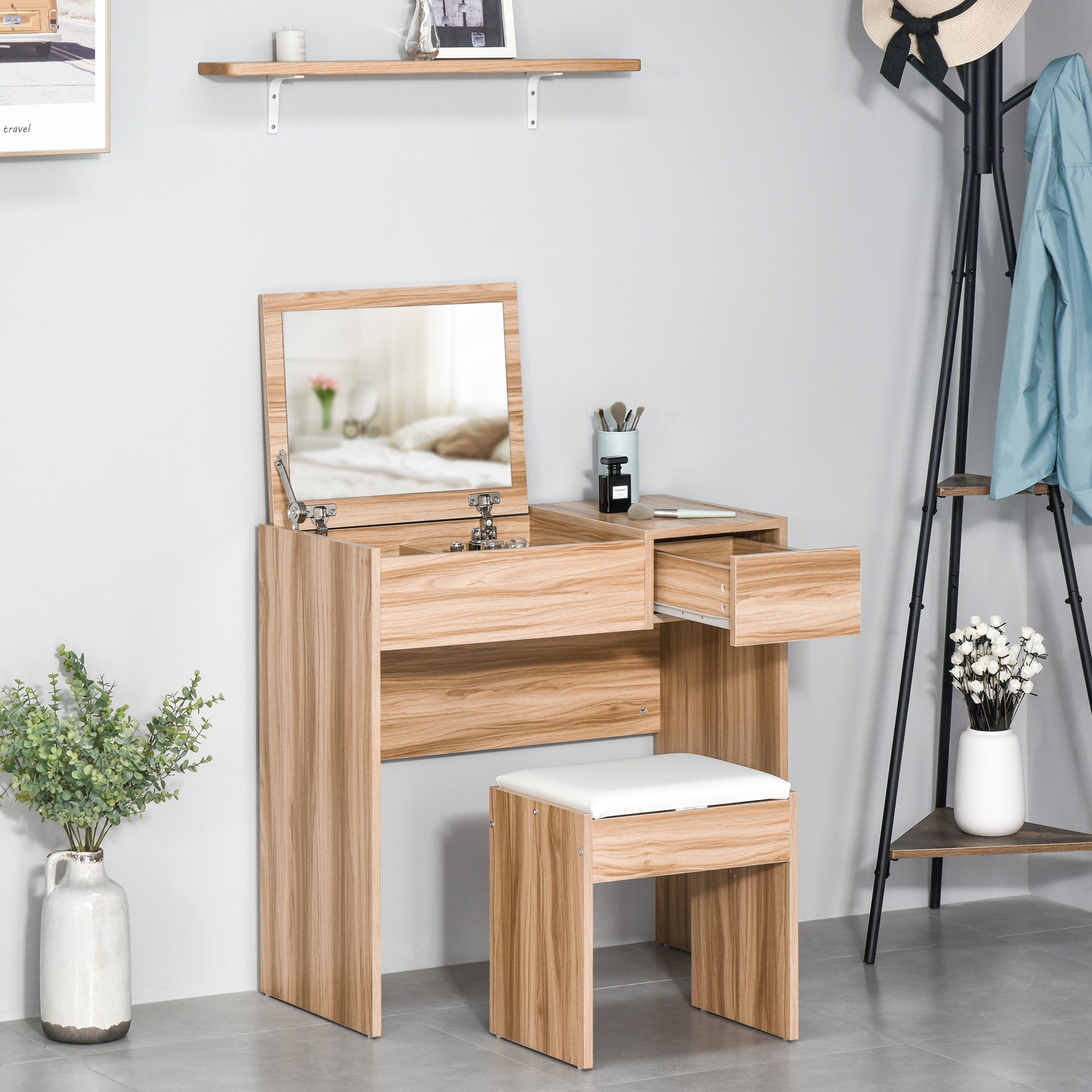 Dressing Tables with Full-Width Mirrors and Storage Drawers