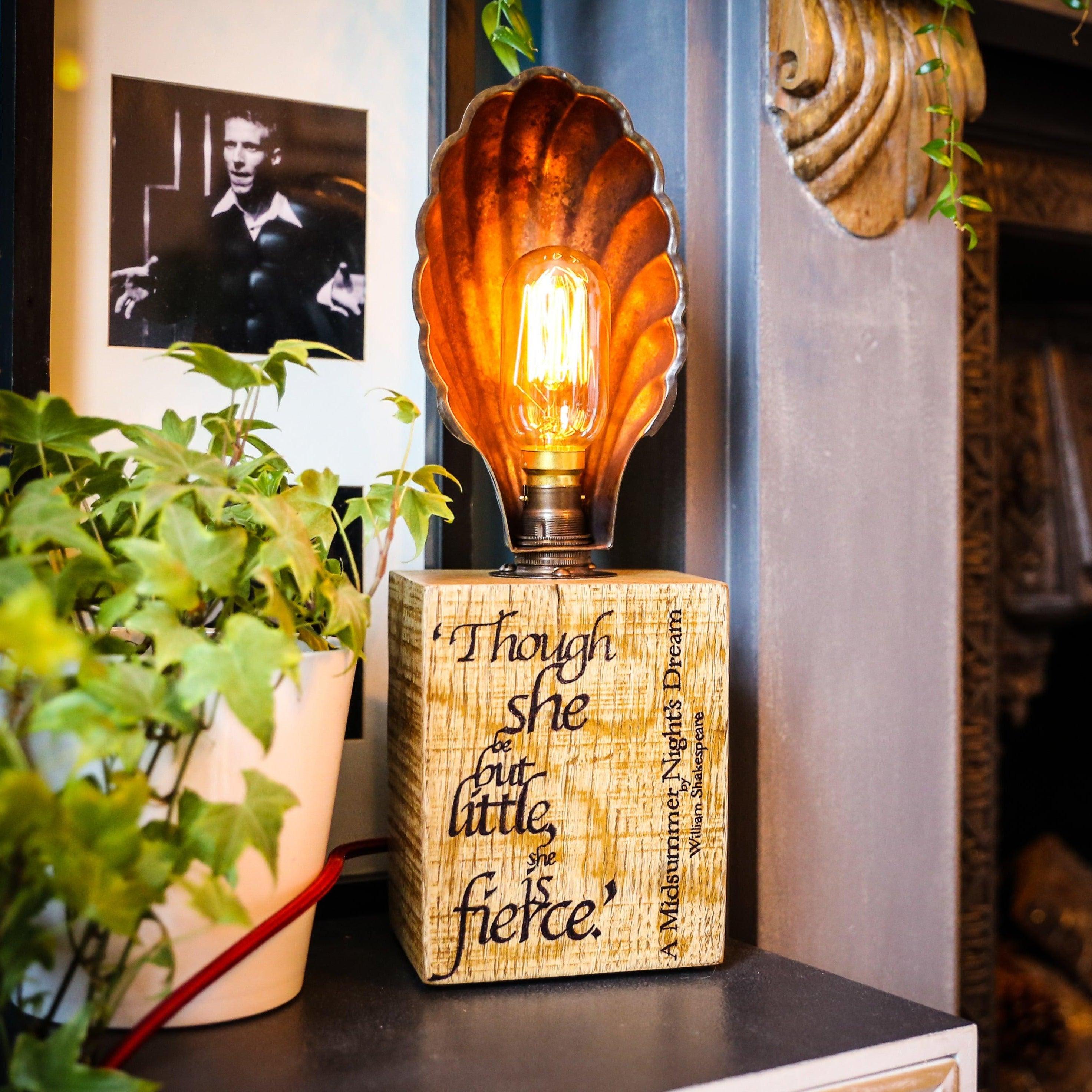 Brass Scandi Table Lamps with Fabric Shades